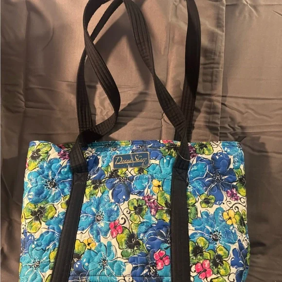 Donna Sharp Blue & Green Quilted Purse and Matching Wallet - Picture 9 of 9